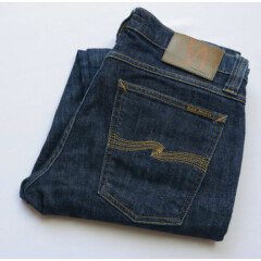 Nudie Tight Long John Skinny Slim Jeans mens size W29 L32 blue Zip Fly STRETCH