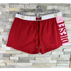 Diesel mens size XL beachwear red swim shorts 