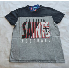 St Kilda Saints AFL AF5922 W16 Boys Youth Printed Short Sleeve T Shirt Size 6