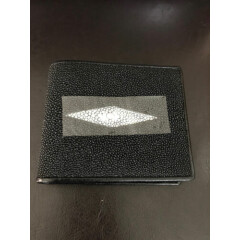 Los Altos Western Wear Genuine Stingray Single Stone Wallet CA11205 NEW