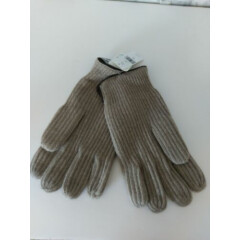 Men's Portolano 100% Cashmere Gloves Rib Knit Size XL