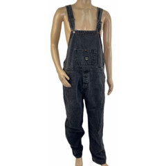 Vintage Pointer Brand Black Denim Work/Uniform Overalls Mens Size 40