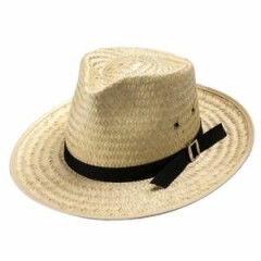 Amish-Made Straw Sun Hat, Classic Design Sunhat with Pinched Front