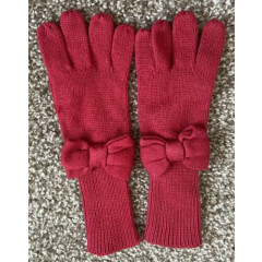 Gymboree Red Glamour Gloves With Bow ~ Girls Size 3 - 4 ~ NWOT