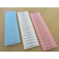 100 Printed Iron On Name Tapes, Name Tag Labels, School Uniform, Nursing Homes