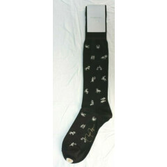 VK Nagrani Men's Dress Socks Over The Calf Zodiac L365 BLACK