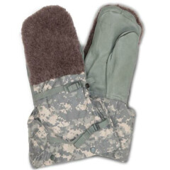 GI Extreme Cold Weather Mitten Set, Shell, Liner, and Harness, ACU— Camo US Made