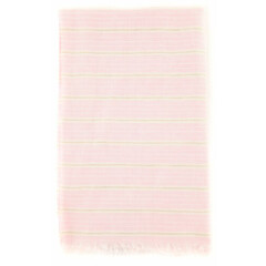 New $250 Luigi Borrelli Pink Striped Long Scarf - 54" x 27" - (LBSS12168)