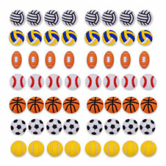 US Stock 56PCS 3D Ball Sports Shoe Charms Adapts for Boys Teens Birthday Gifts