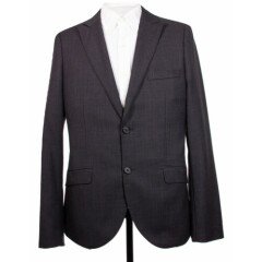 Topman Mens 40R Gray Wool Poly Blend Blazer Sports Coat Suit Jacket