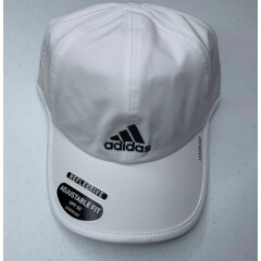 Adidas Mens White Aeroready Superlite UPF 50 Baseball Cap Hat Adjustable NWT
