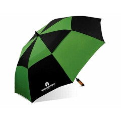 WeatherProof 60" Double Canopy Fiberglass Auto Jumbo Folding Golf Umbrella EC