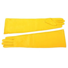 Women Genuine Sheep Leather Opera Gloves unlined (40-42 cm).