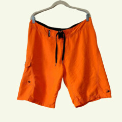 Pacific Surf By Exist Swim Board Shorts / Size XL / Neon Orange Pocket