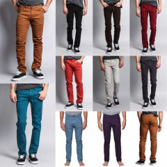Victorious Men's Spandex Color Skinny Jeans Stretch Colored Pants DL937-PART-1