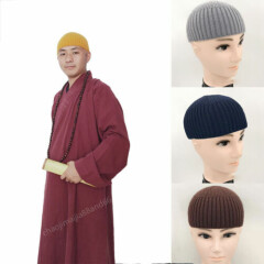 100% Cotton Buddhist Monk Meditation Cap Shaolin KungFu Martial arts Knitted Hat