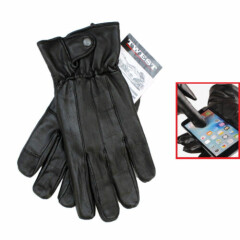 Men's Touch Screen Genuine Sheep Skin Leather Driving Gloves - TW1003