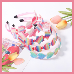 1 PC Baby Girl Cute Handmade Glitter Multiple Color Headbands For Kids Hairbands