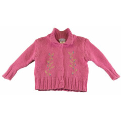 JACADI Girl's Aquilin Bengal Pink Long Sleeve Cardigan Sz: 12 Years NWT $98
