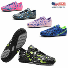 Boys Girls Soccer Shoes Youth Athletic Shoes Outdoor Indoor Football Shoes