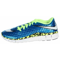 NEW Youth Nike Free 5.0 Hypervenom Running Shoes-Metallic Blue/White/Volt/Black