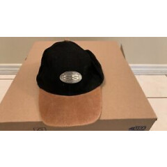 adjustable chevy camaro hat- 35th anniversary black with leather brim