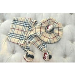 Burberry kids girls bonnet and scarf 4-6T