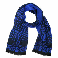 Versace Collection Black & Royal Blue Mens Scarf ISC40R1WIT02856I4071