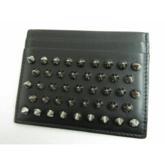 Made in Italy Christian Louboutin W KIOS Spike / with studs Leather card case