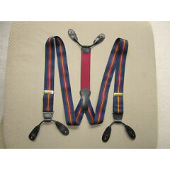 $85 COACH NAVY AND WINE RED SUSPENDERS