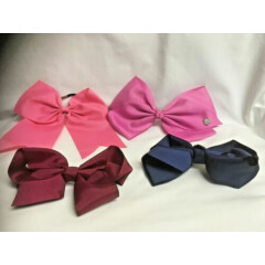 Girl's Hair Bows - 2 Pink, 1 Navy, 1 Maroon
