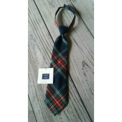 Janie & Jack Boy's Neck Tie Red Navy Blue green plaid Holiday Size Up to 3 /