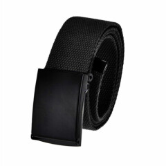 Adult 1.5" Black Military Flip Top Buckle with Outdoor Casual Golf Canvas Belt