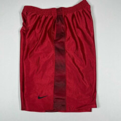 Nike Basketball Red Shorts Athletic Activewear Drawstring Pockets Men's Large