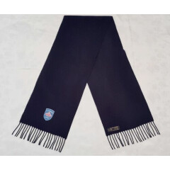FRANCE VINTAGE AUTHENTIC FC GRENOBLE RUGBY LAMBSWOOL LONG MEN'S FRINGE SCARF