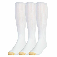 Gold Toe Ultra Tec Performance Over The Calf Athletic Socks, 3-Pack White