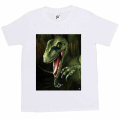 Scary Jurassic Raptor Velociraptor Dinosaur Kids Boys / Girls T-Shirt