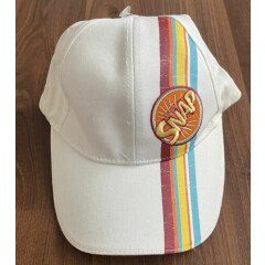 Disney White SNAP Logo Multicolor Stripe Girls Cap RN 36299 Cotton