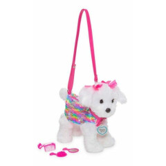 Poochie & Co Mindy the Maltese with Fantastic Flip Sequins and Grooming Kit. 