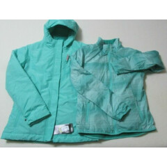 Champion Girls 3 way Zip hooded Jacket Coat XL 14/16 Mint green NWT $59.99 mrp