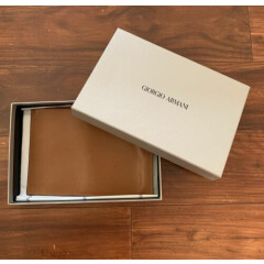 Authentic Giorgio Armani | Orange Leather Document Holder | with Box | 8.5" x 6"