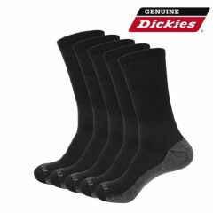 Dickies® 5 Pair Crew Work Socks Dri-Tech Mens 6-12 Extra Thick Reinforced Black