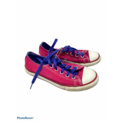 Converse Girl’s Canvas Lace Up Tennis Shoes Size 13 Fuchsia Purple Laces