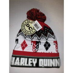 NWT Kids Officially Licensed DC Comics Harley Quinn Knit Pom Hat Suicide Squad