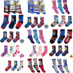 2-3 pairs Boys Girls Kids Character Socks UK 3-5.5 6-8 9-12 12.5-2 3-5 EU 22-38