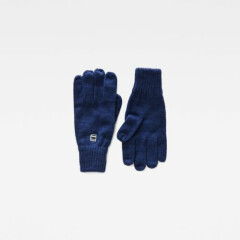 NWT Men's G-Star Raw Zallik Gloves Warm Super Soft Knit Winter Imperial Blue