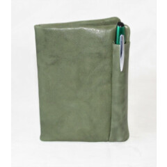 Port Passport With Port Pen Real Leather Green English Man Woman
