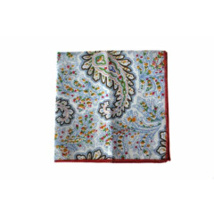 Frederick Thomas white & multicoloured paisley pocket square handkerchief FT2135