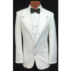 Men's White Oscar de la Renta Contour Tuxedo Dinner Jacket Wedding Mason Cruise