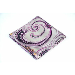 Lord R Colton Masterworks Pocket Square - Silver Pink Supremacy - Silk $75 New